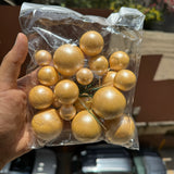 Pearl Finish Yellow Faux Ball 20pcs