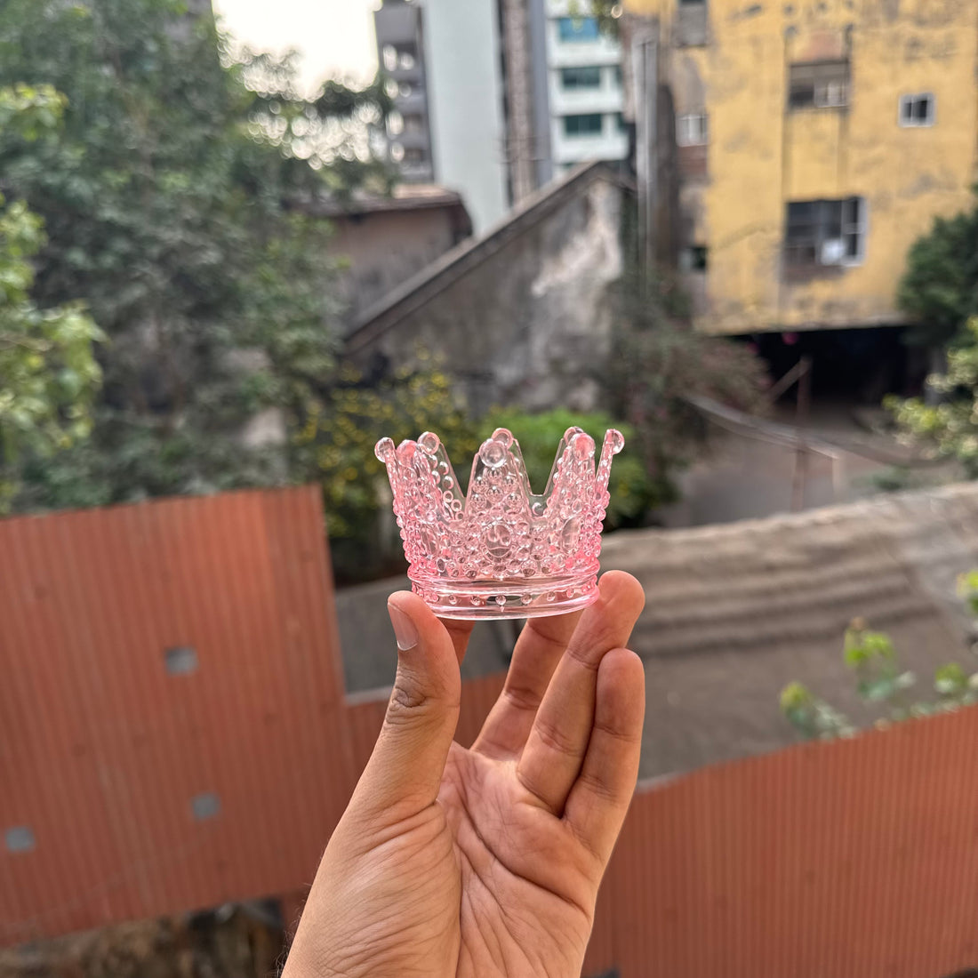 Crystal Crown Cake Topper – Pink