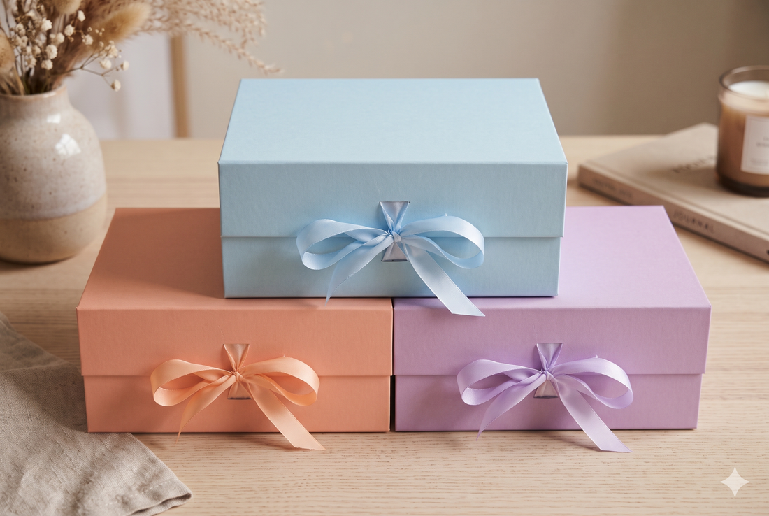 Collapsible Ribbon Trunk Hamper Box ~ Lilac (1pc)