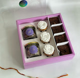 Hamper Box With Compartment Lilac (10pc)