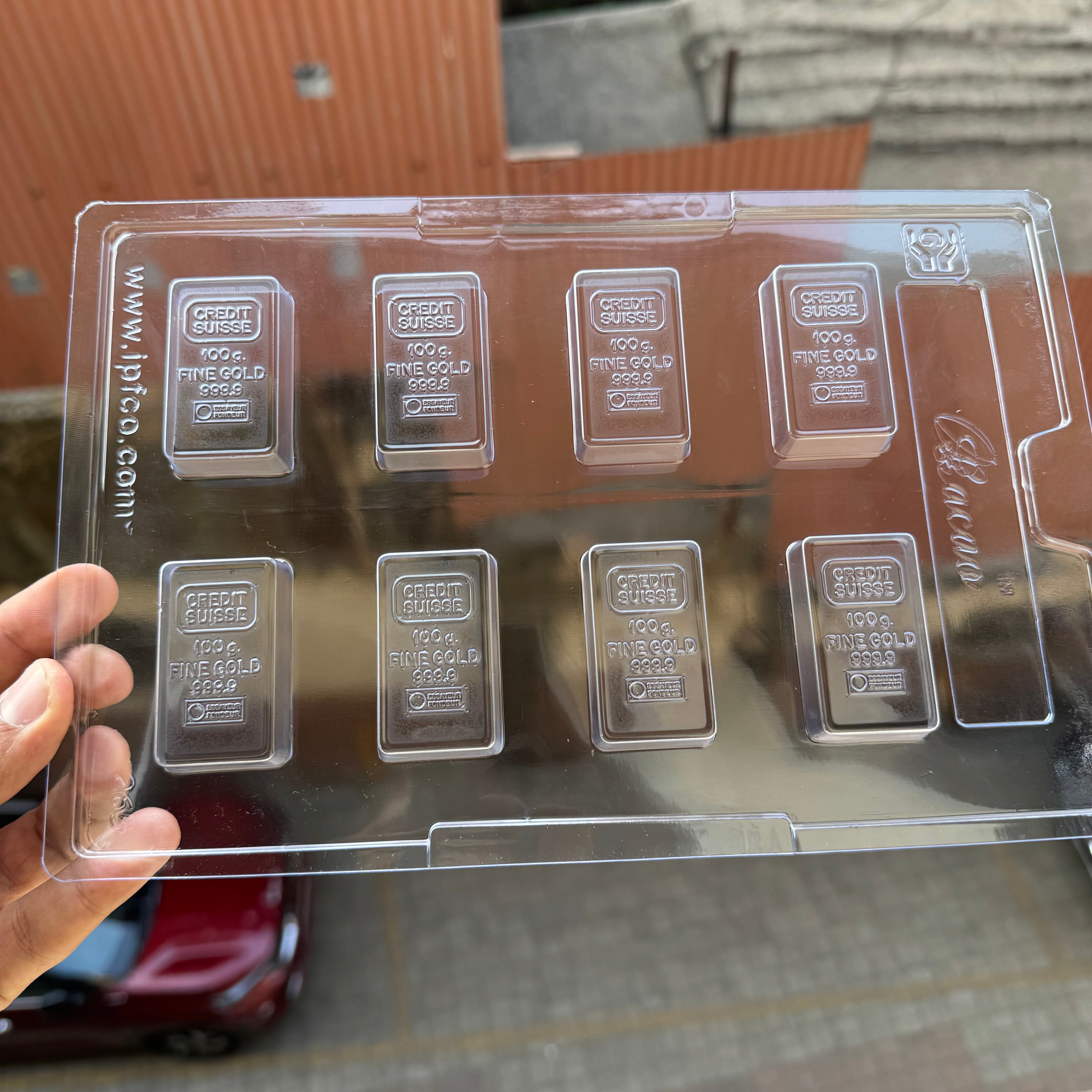 Gold Bar Chocolate PVC Mould Eid