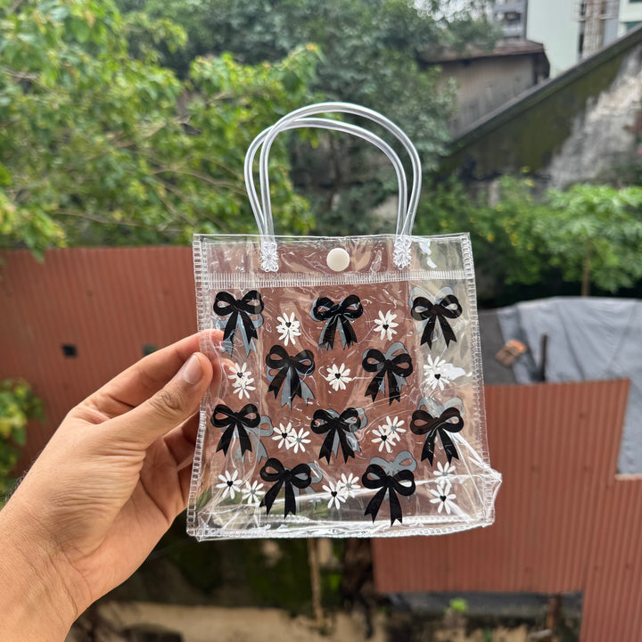 Nia PVC Printed Bag (10pc) ~ Black Bow