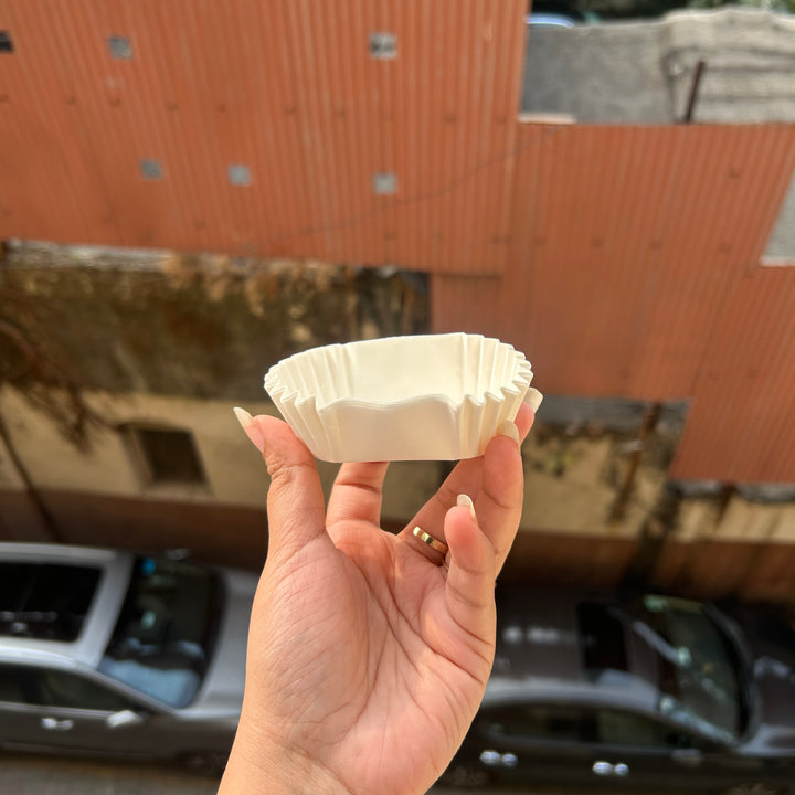 White rectangle Cupcake Liner B 70x30x25mm