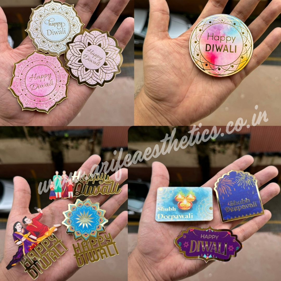 Printed Acrylic Diwali Charms