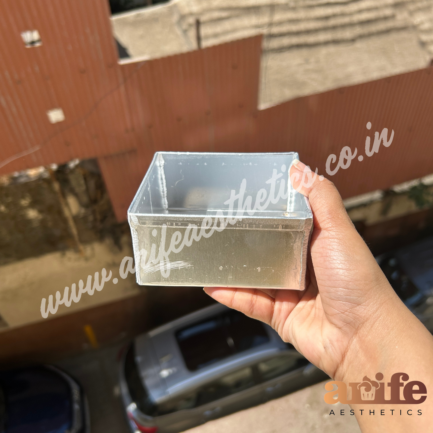 4inch Sqaure Tin Aluminium