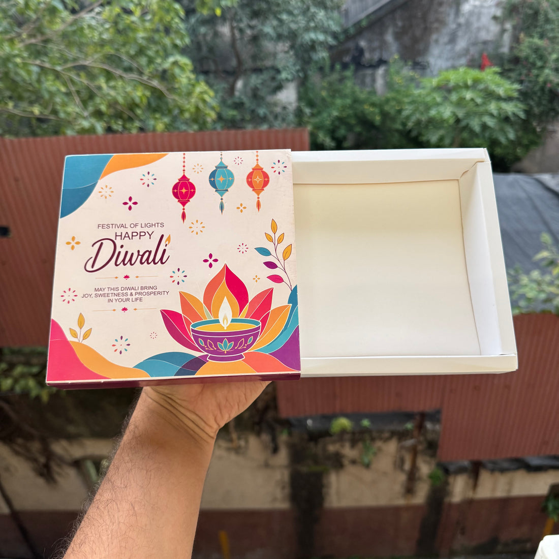 Diwali Slider Box (10pc) || 9 Cavity Size ~ Print B