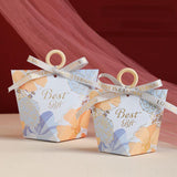 Pretty Box Floral Print With Ring And Ribbon For Chocolates / Candles / Jewellery (10pc)