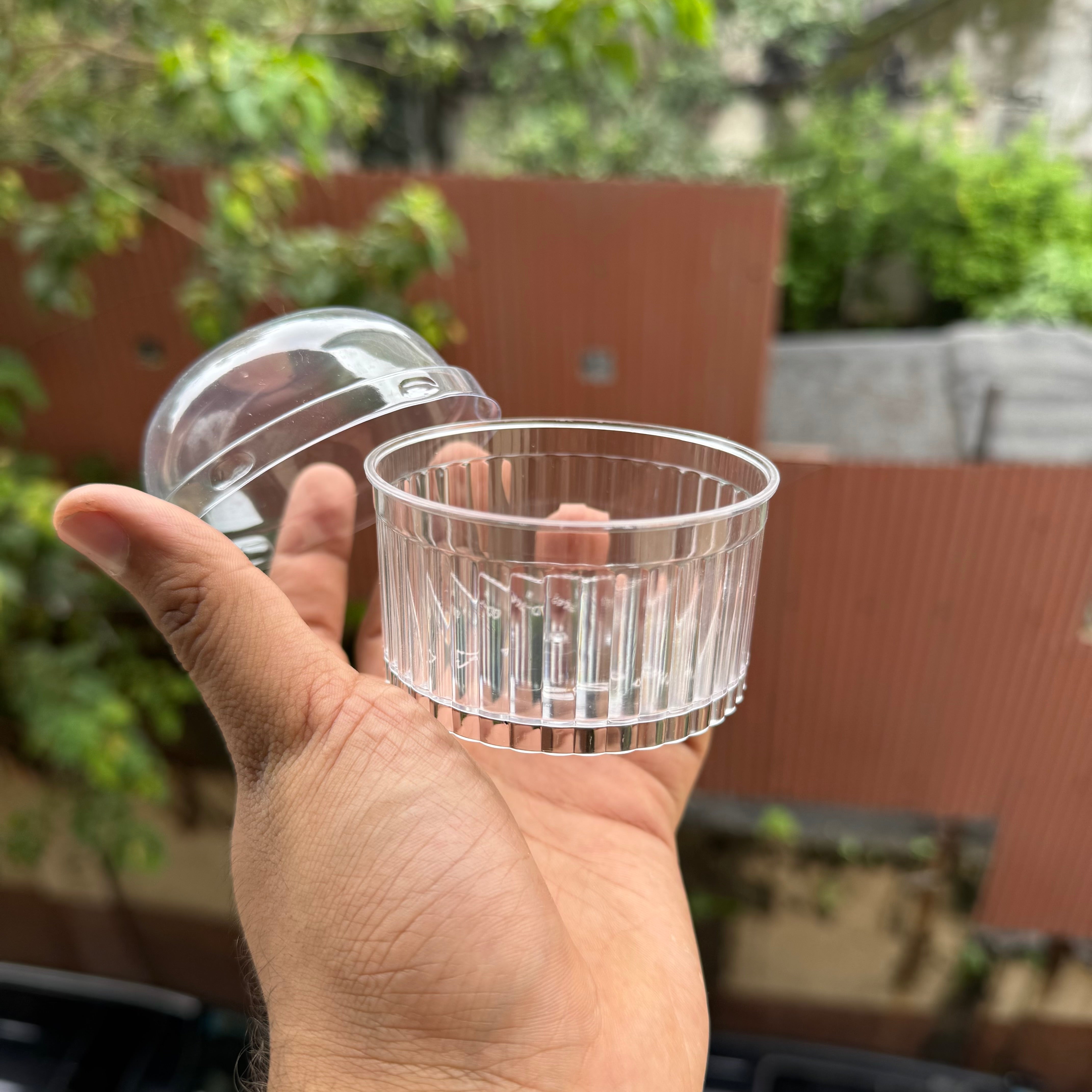 Ramekin Style Plastic Mousse Cup With Lid (10pc) #N1