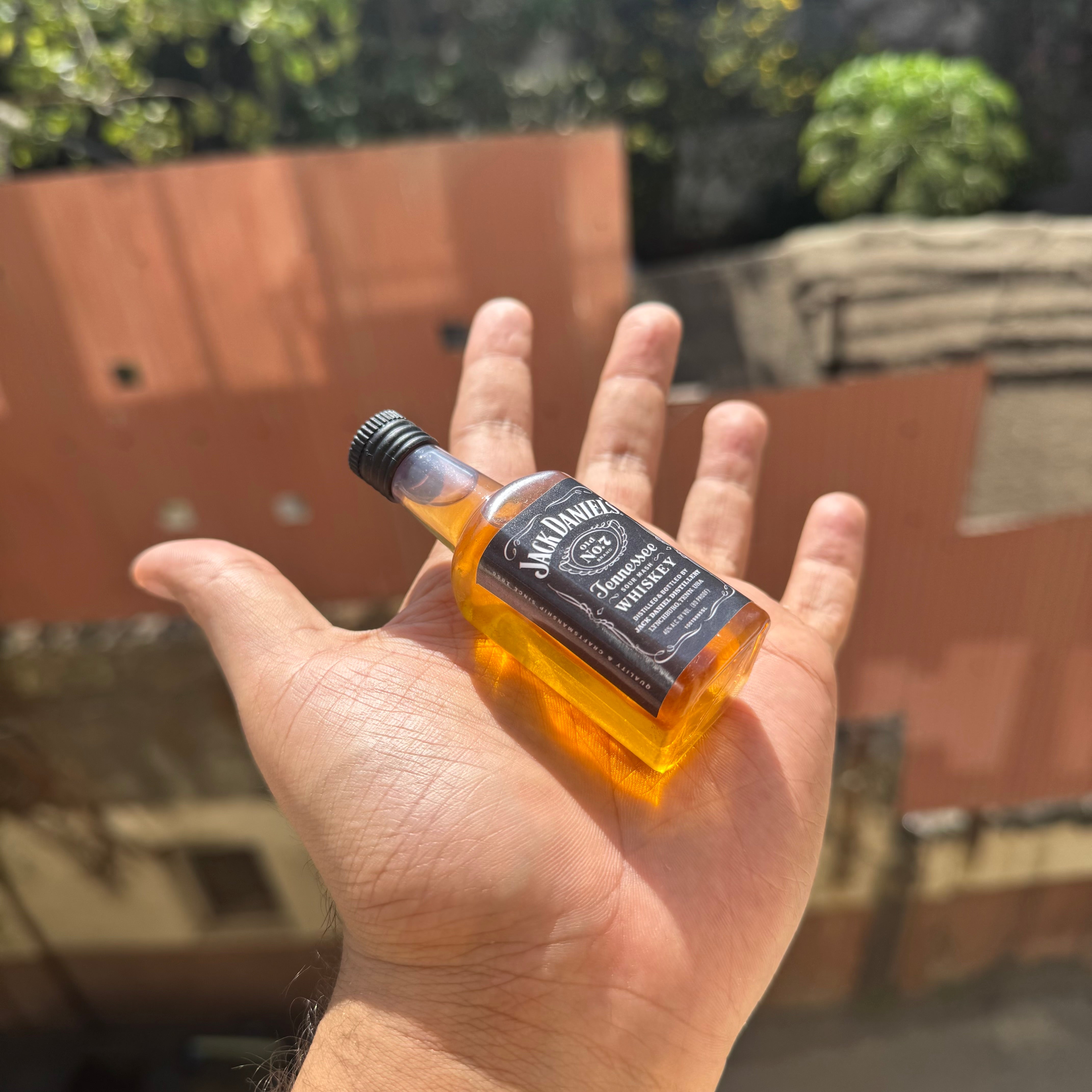 Whiskey Theme Cake Topper – Mini Dummy Alcohol Bottle
