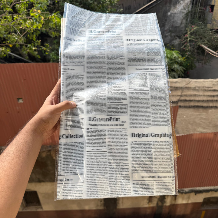 Bouquet Wrapping Sheet - Newspaper- White (20 sheets)