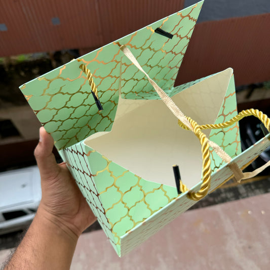 Mint Green Festive Jar Triangle Box / Bag