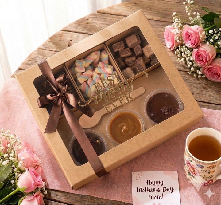 Mother’s Day Platter Box With Lid Kraft (10pc)