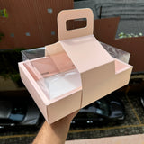 Hamper Box With Handle Peach