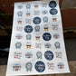 Fathers Day Round Cut Sticker Sheet - Non Transparent