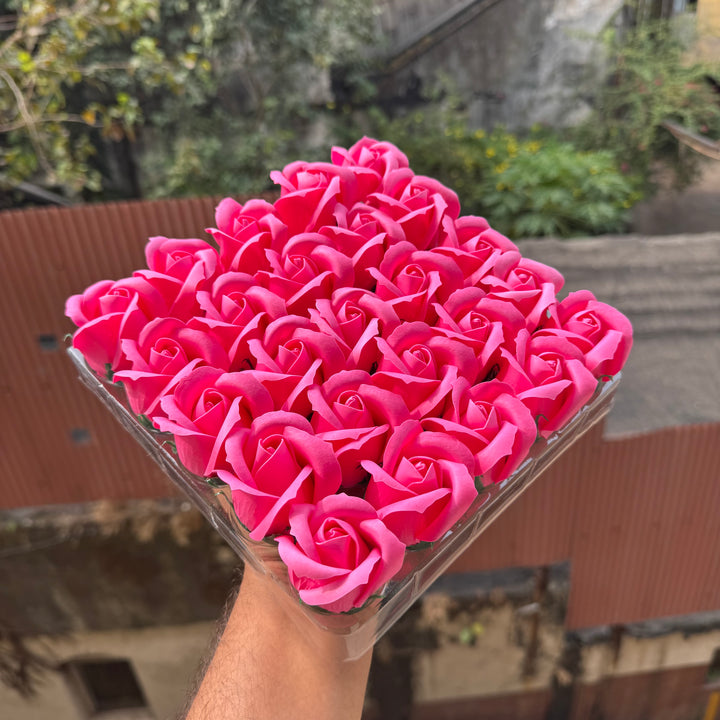 Scented Soap Roses Artificial Flower For Cake Decoration (25pc)