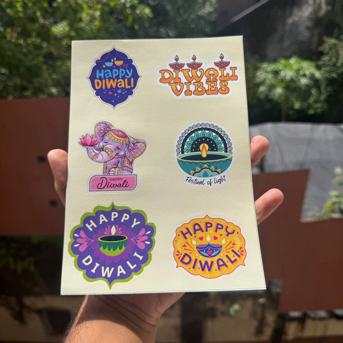 Diwali Shape Cut Sticker