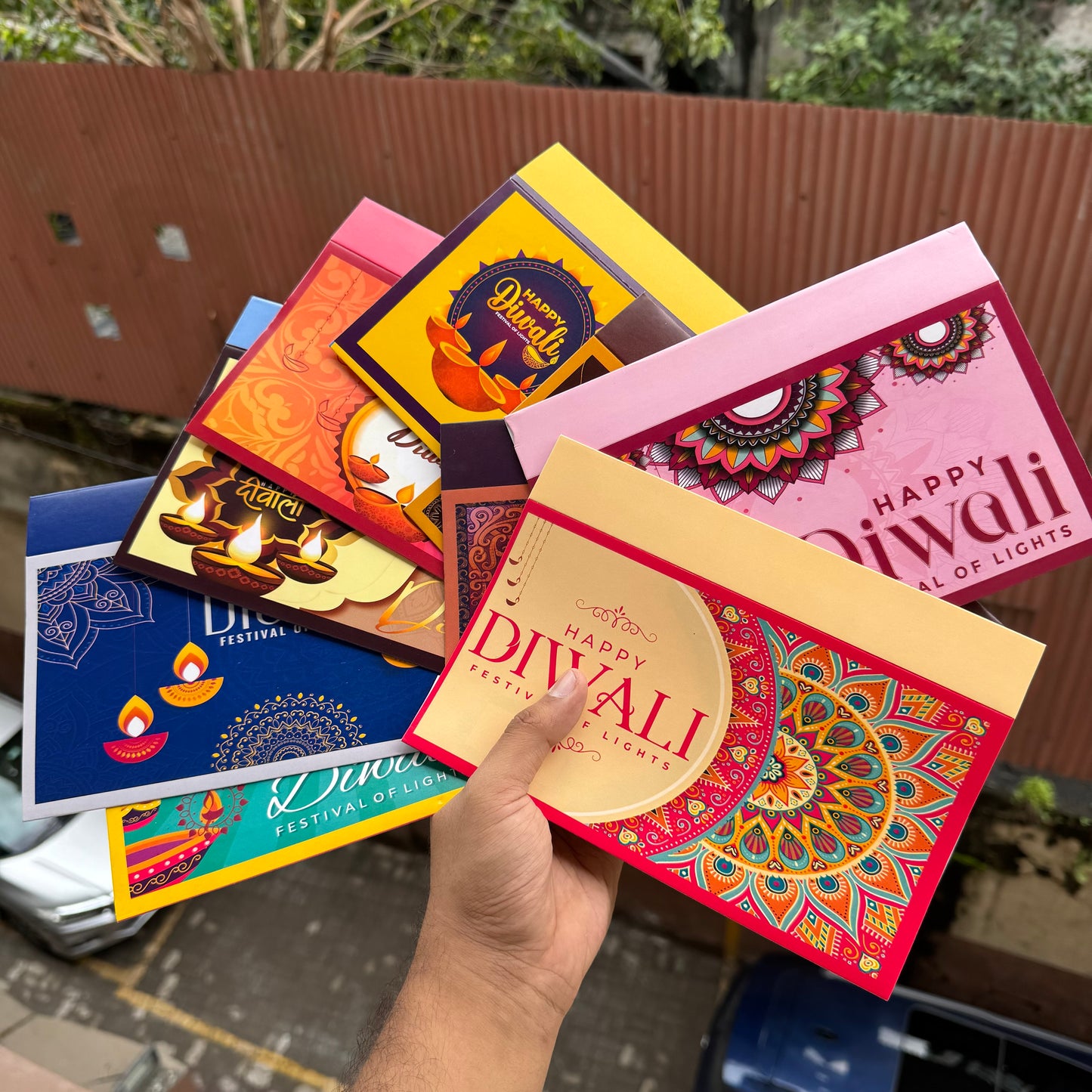 Diwali Slider Box - 8 Cavity - For Chocolates / Candles / Truffles / Brownies / Mithai’s & More (10pc)