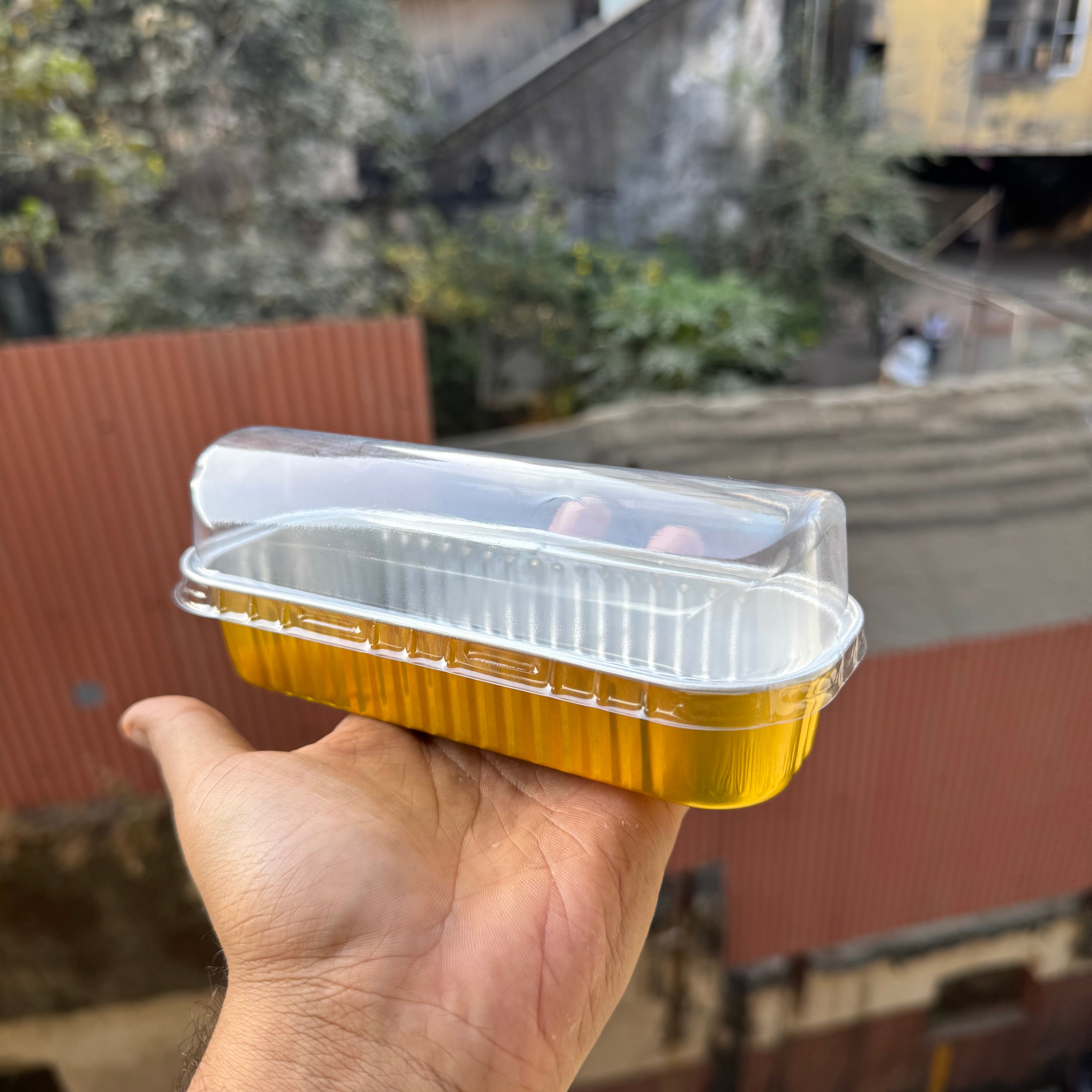 Rectangle Foil Bakeable Container Gold (10pc)