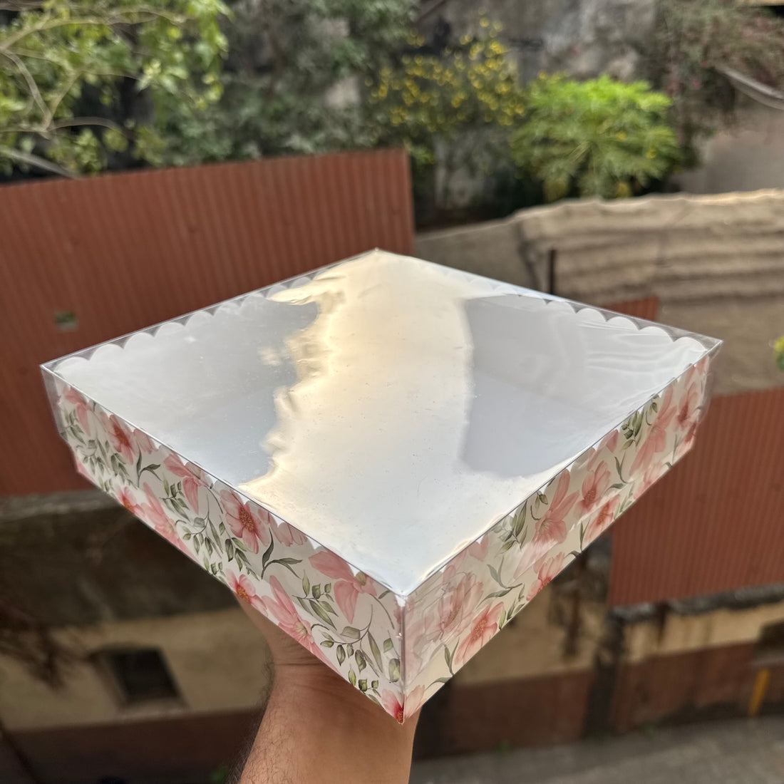 Square Frill Box With Lid (10pc) • BIG - PRINTED