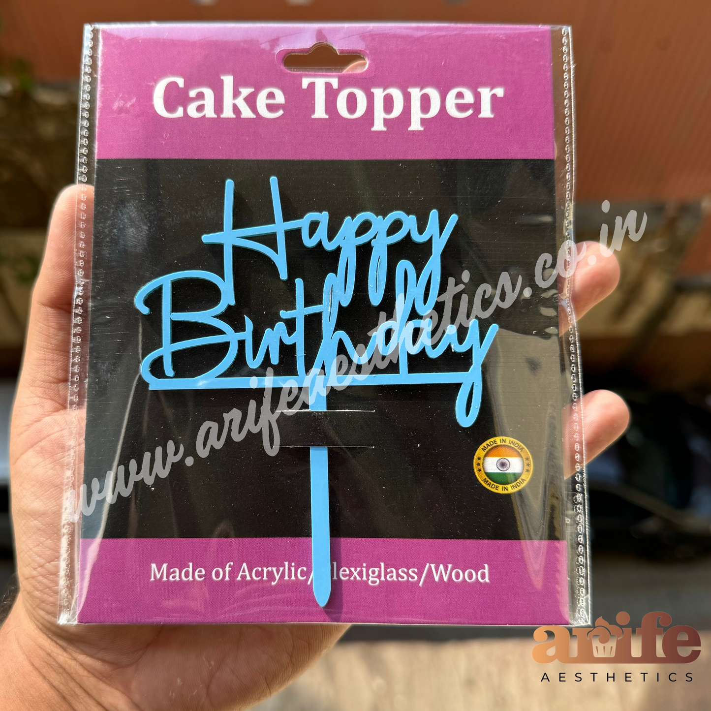 Happy Birthday 4” Topper Colourful