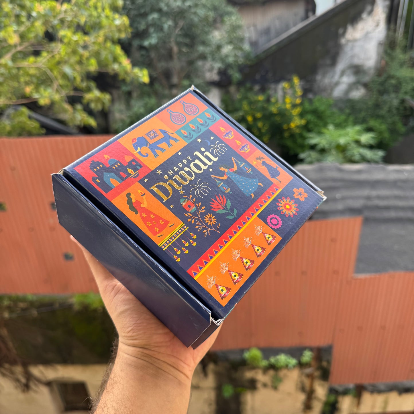 Diwali Corrugated Box 6x6x3inch (10pc)