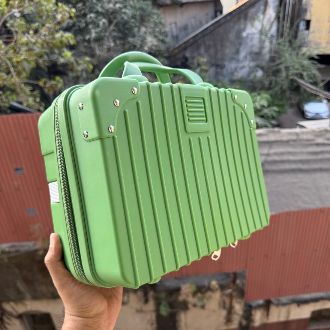 Olive Green Mini Suitcase Packaging For Hamper 1pck