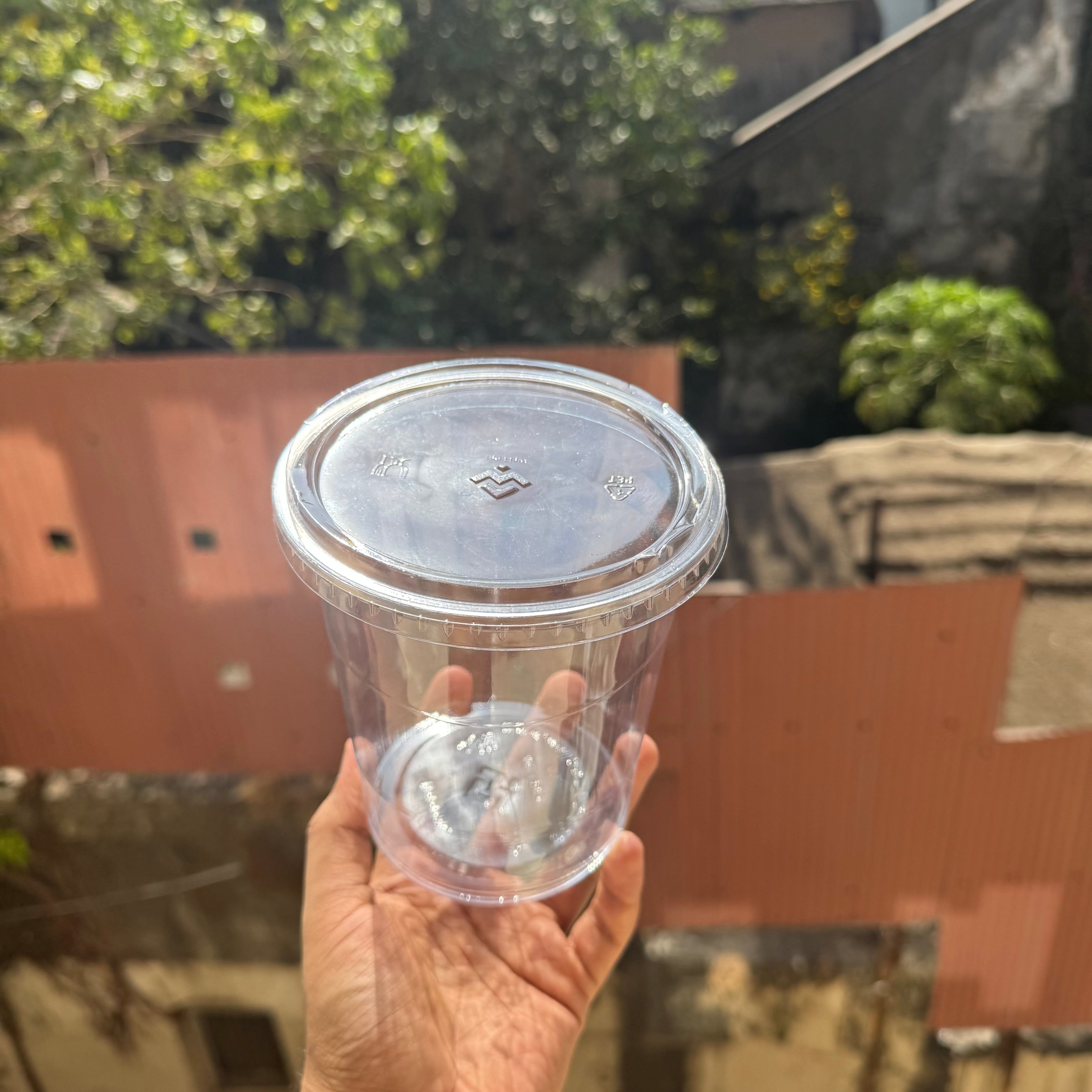 Round Dessert Container PVC With Lid 1000ml (10pc) •CFO
