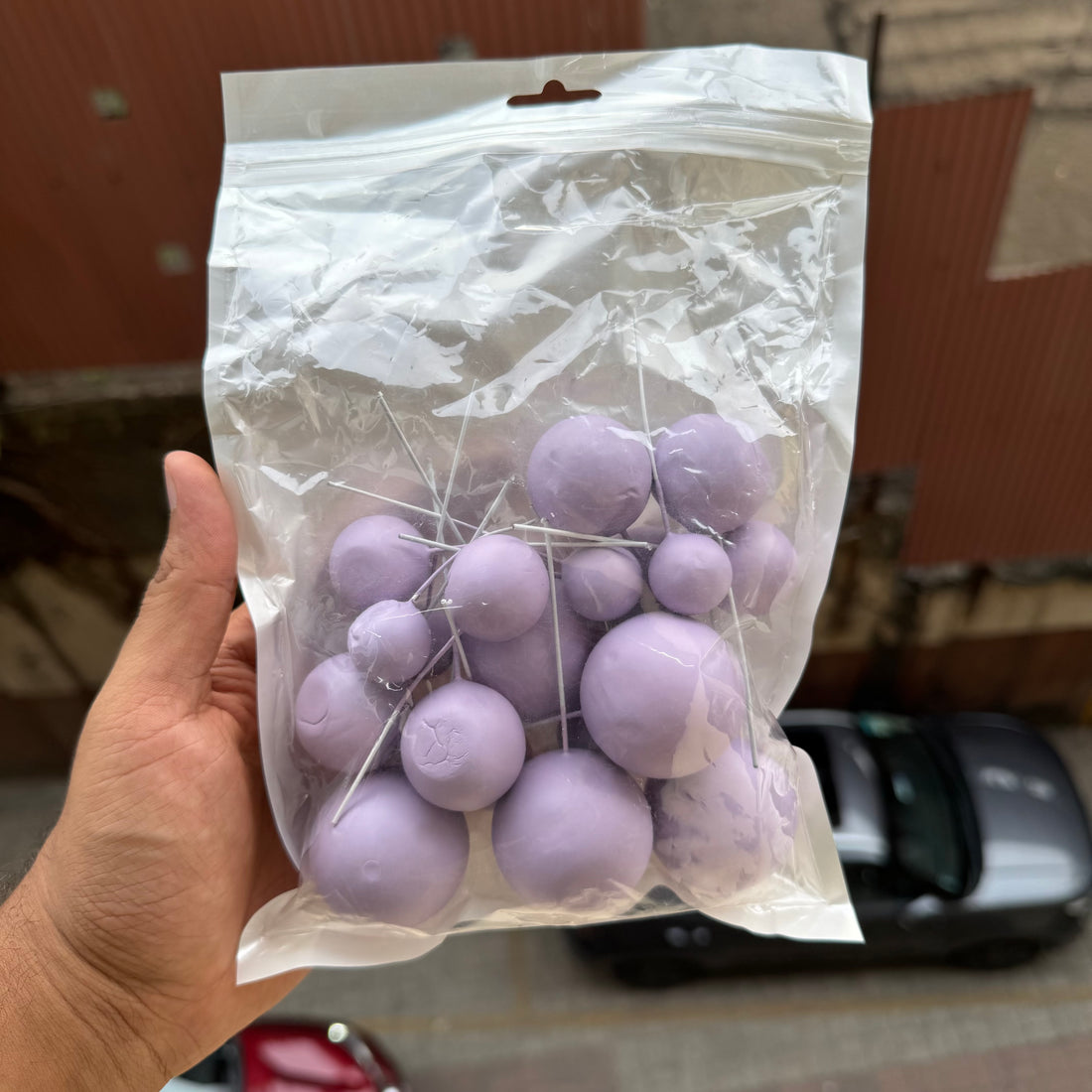 Pastel Faux Ball - Lilac