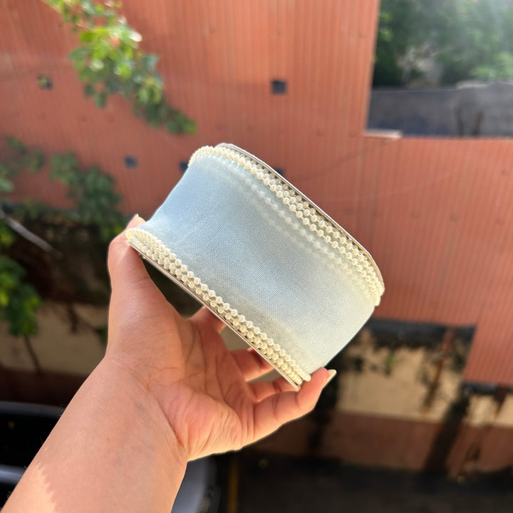 Powder Blue Trending Pearl Ribbon