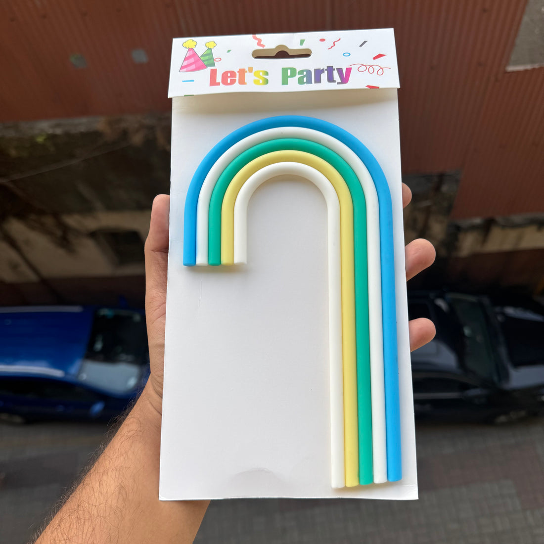 Silicon Long Rainbow Topper 1pc
