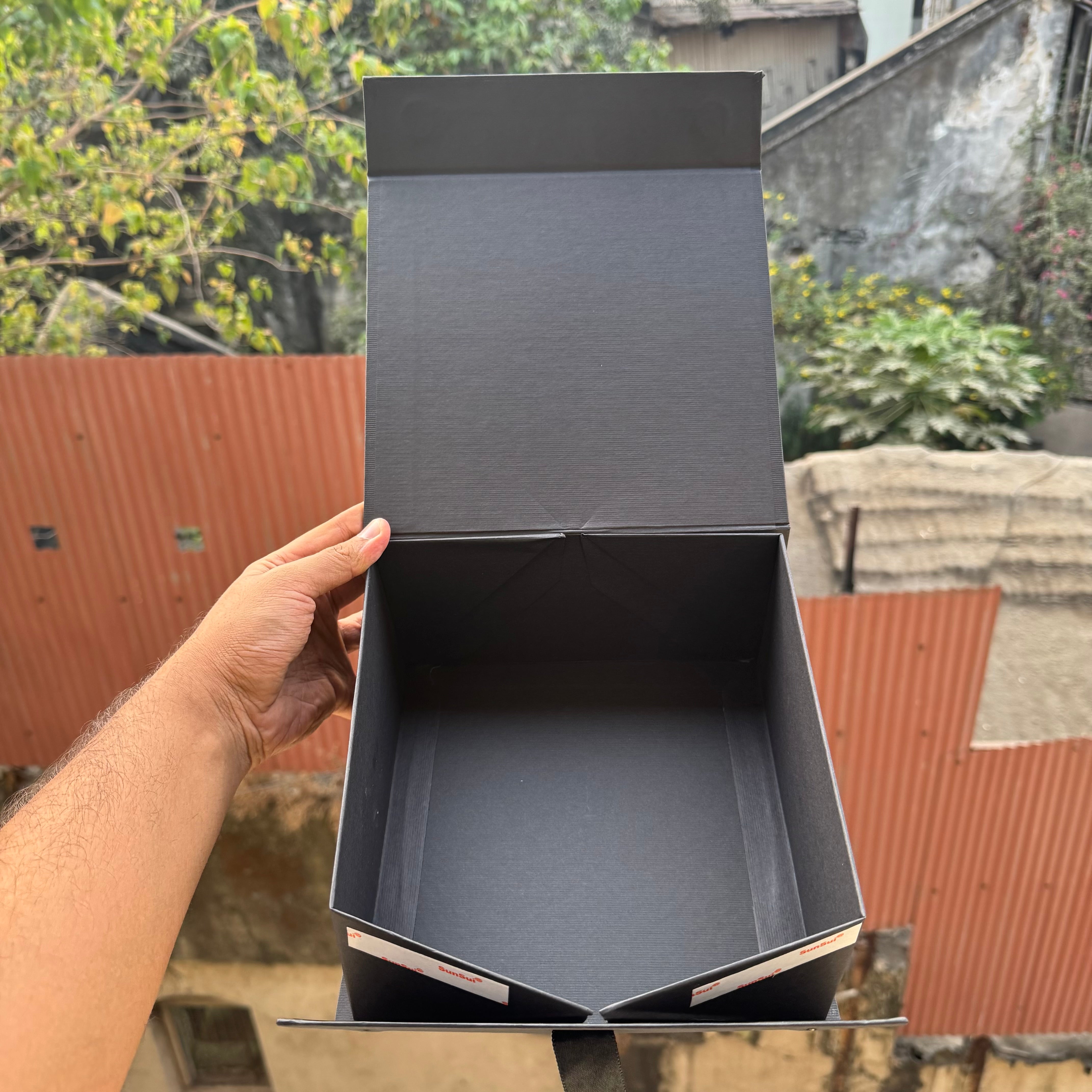 Collapsible Trunk Ribbon Box 8x8.75x4inch 1pc 🔹