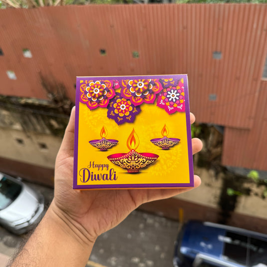 Diwali Slider Box - 4Cavity Size - Use For Brownie / Chocolate / Candle & More (10pc)