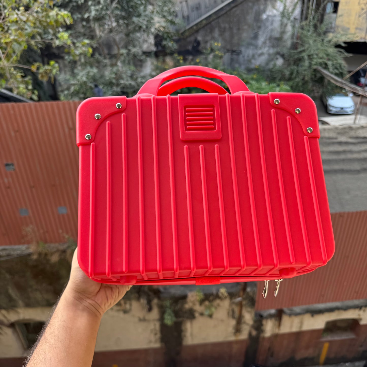 Valentine Red Mini Suitcase Packaging For Hamper 1pck