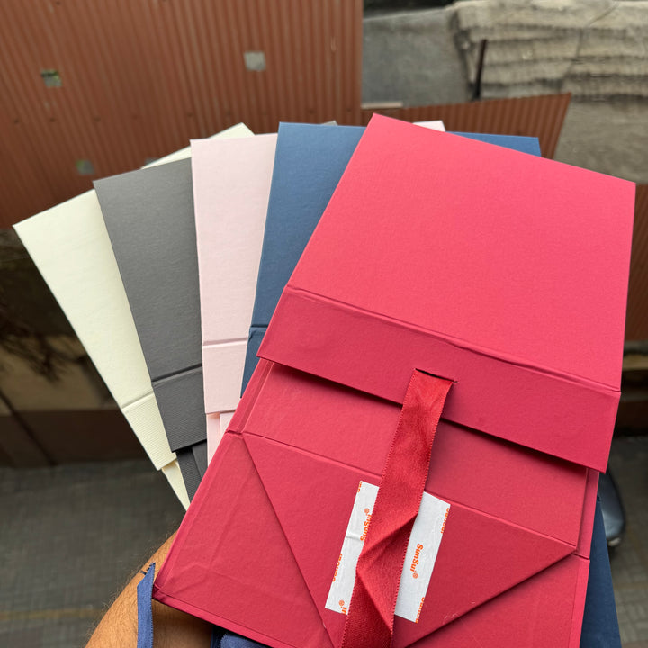 Collapsible Trunk Ribbon Box 8x8.75x4inch 1pc 🔹
