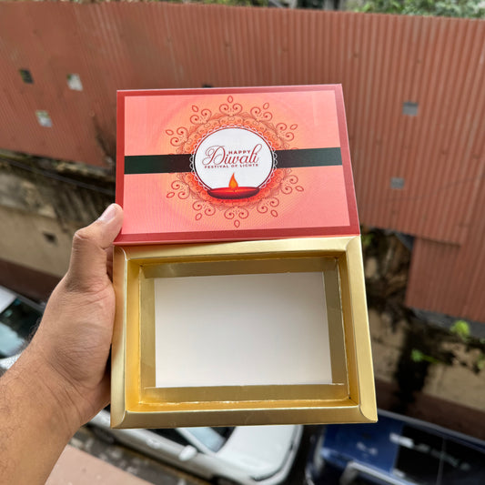 Diwali Slider Box - 6Cavity Size - Use For Brownie / Chocolate / Candle & More (10pc)