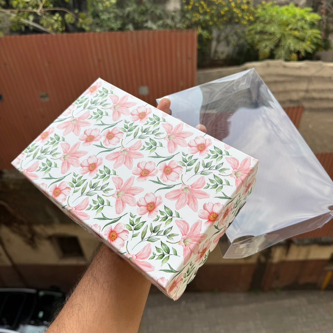 Rectangle Frill Box With Lid (10pc) • - PRINTED