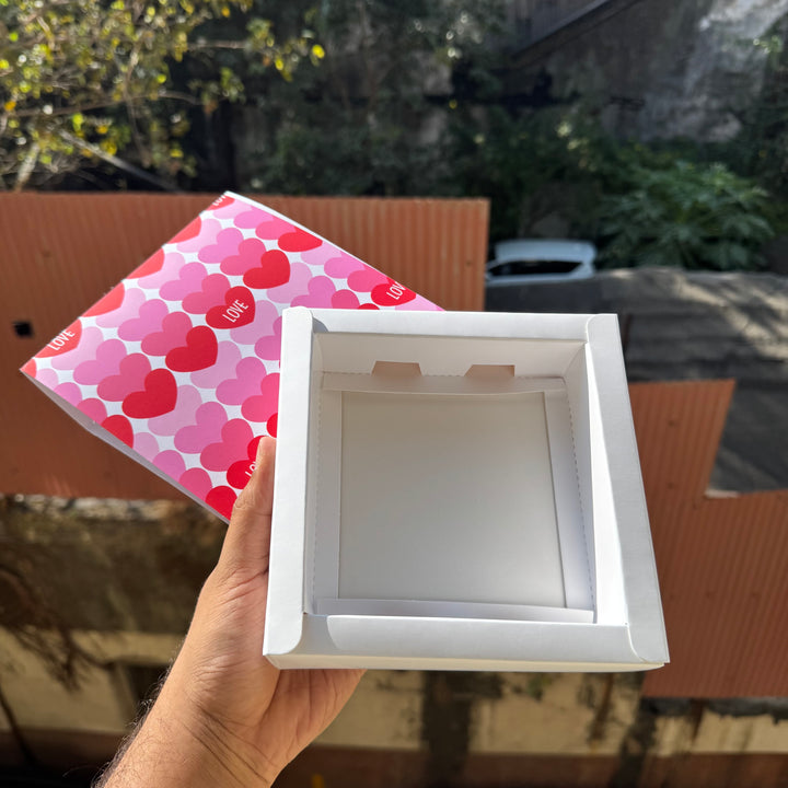 Premium Valentine Box for 4 Brownies , Candles and more (10pc)