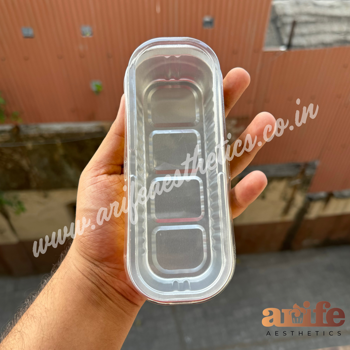 Foiled Bakeable Rectangle Cup With Lid