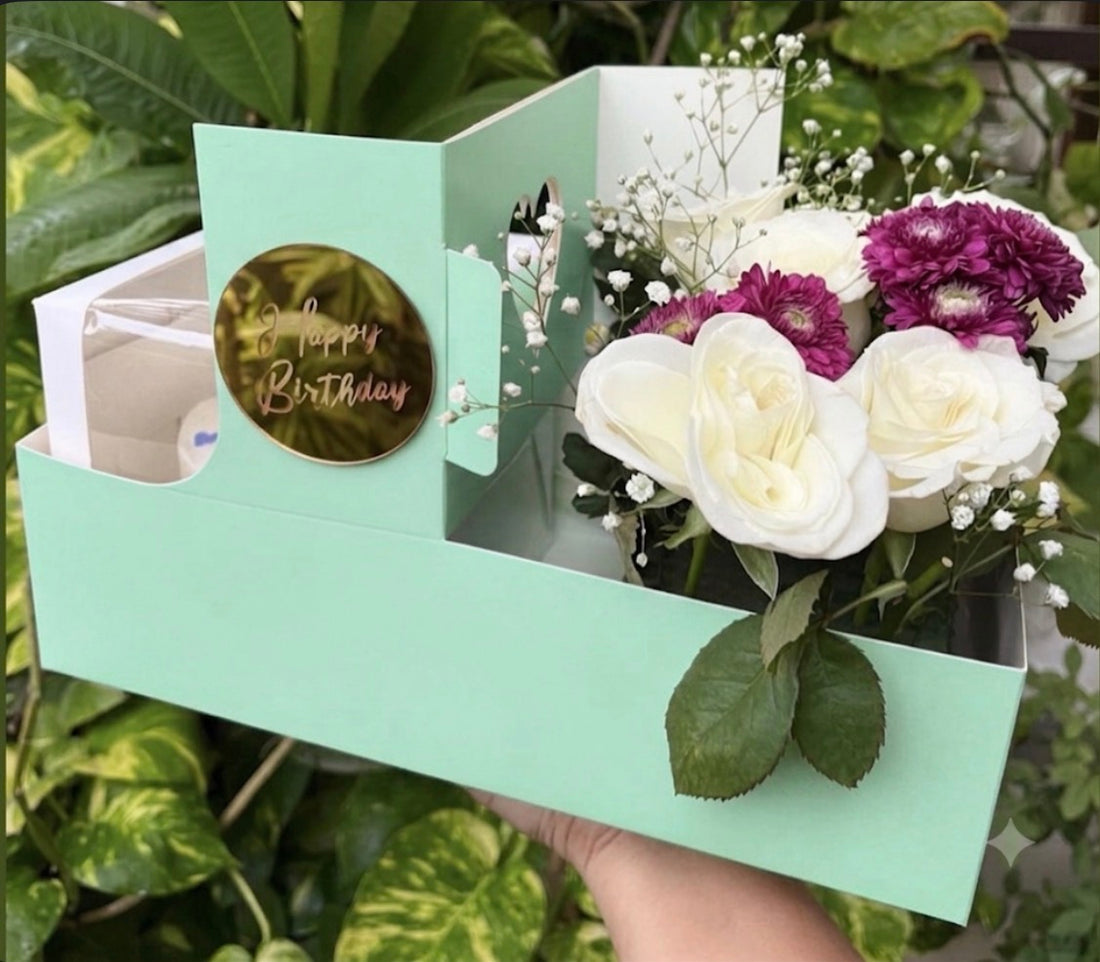 Heart Handle Hamper Box Mint Green (10pc)