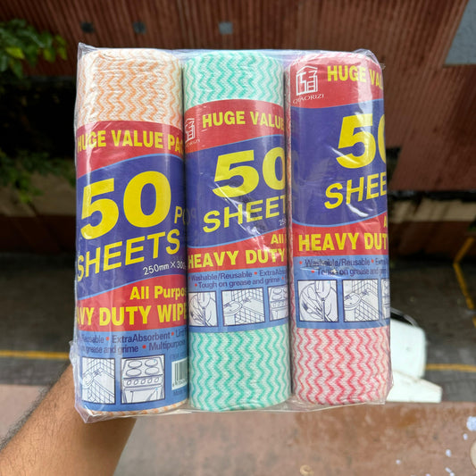 Heavy duty wiper 50 sheet per roll