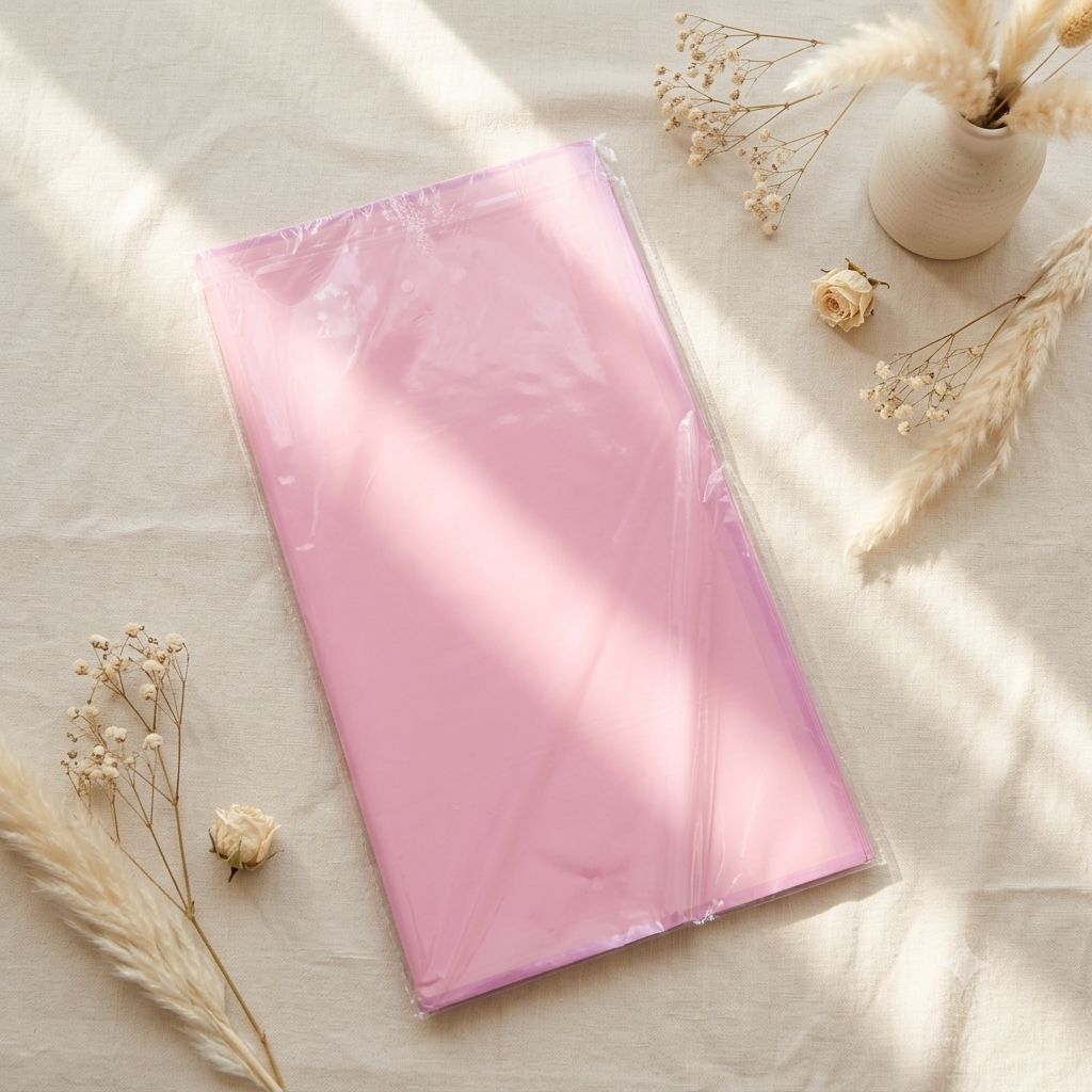 Bouquet Wrapping Sheet - Blush Pink Translucent Sheets - (20 sheets)