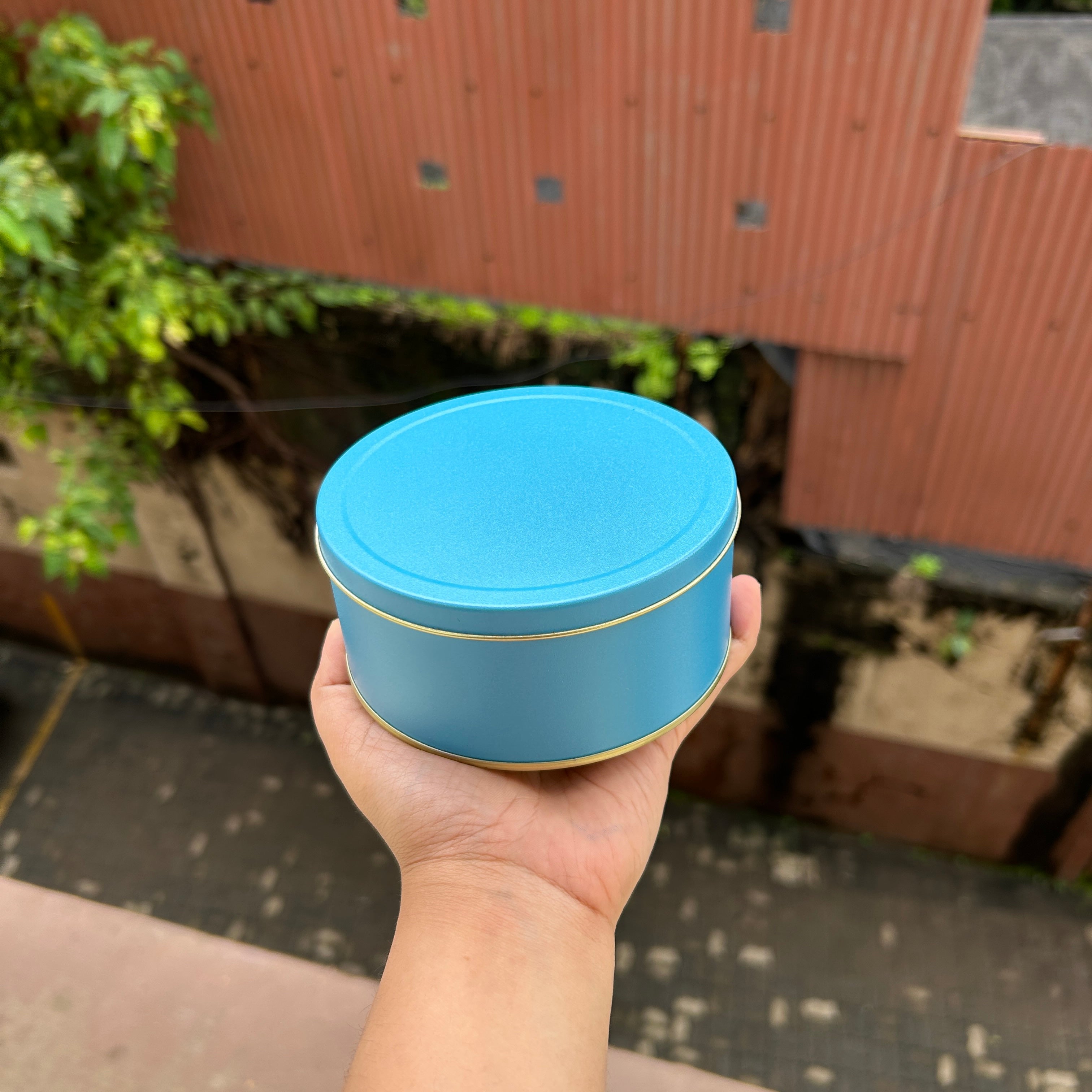 Premium Small Round Cookie Dream Tin (10pc) Blue • SDT