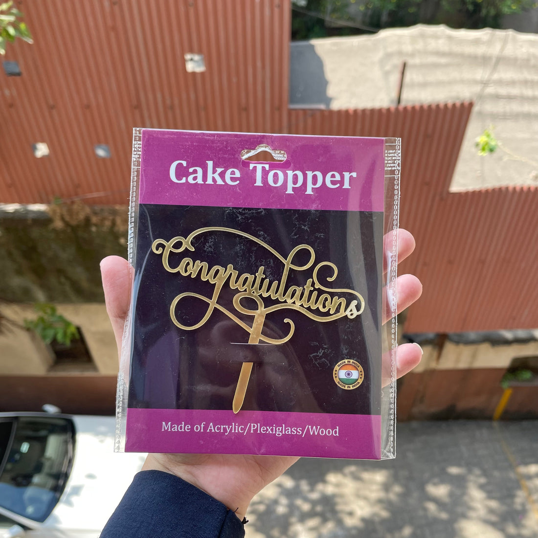 Congratulations Cake Topper 4”