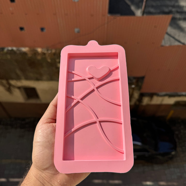 Single Heart Chocolate Bar Silicon Mould