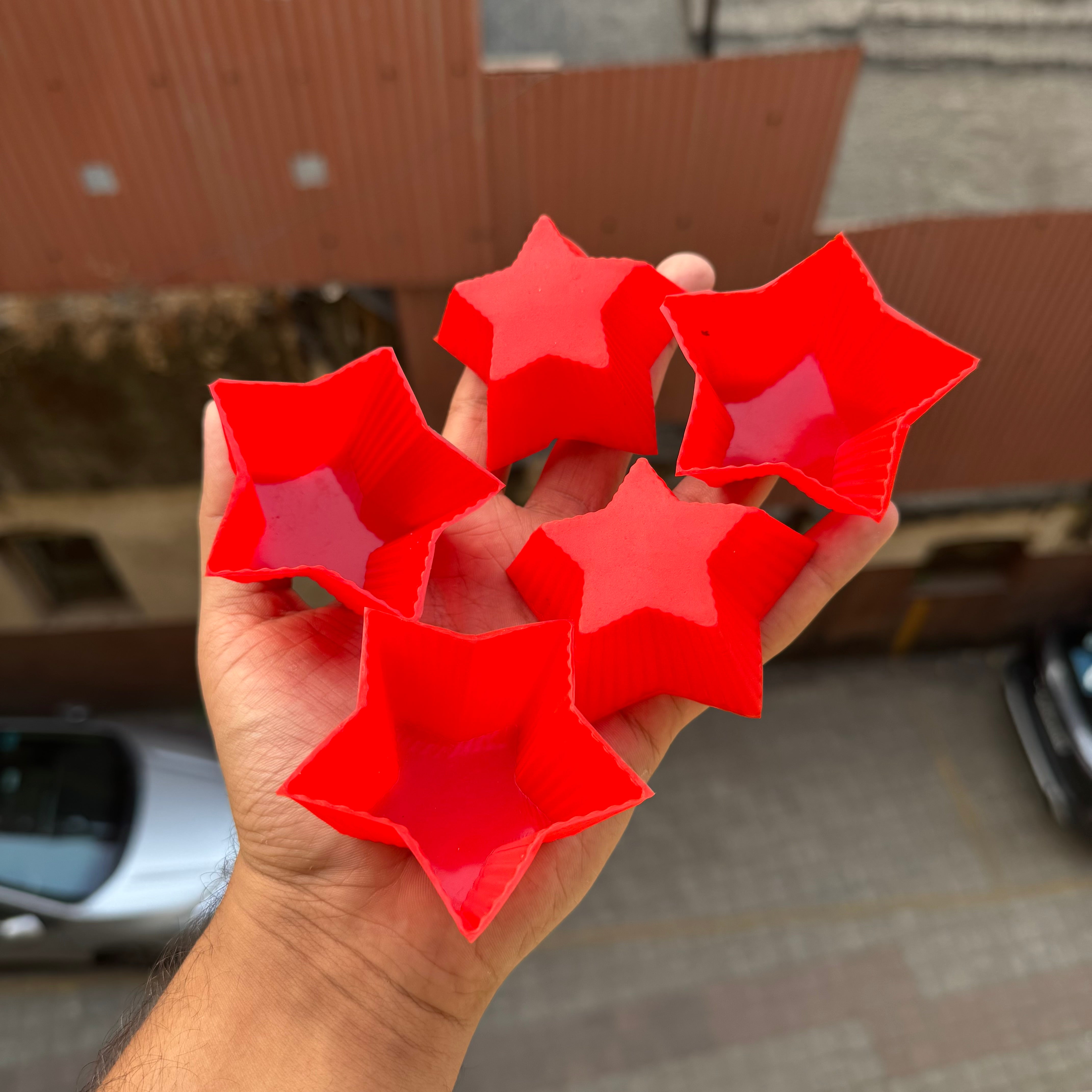 Single Star Muffin Silicon Mould (5pc)