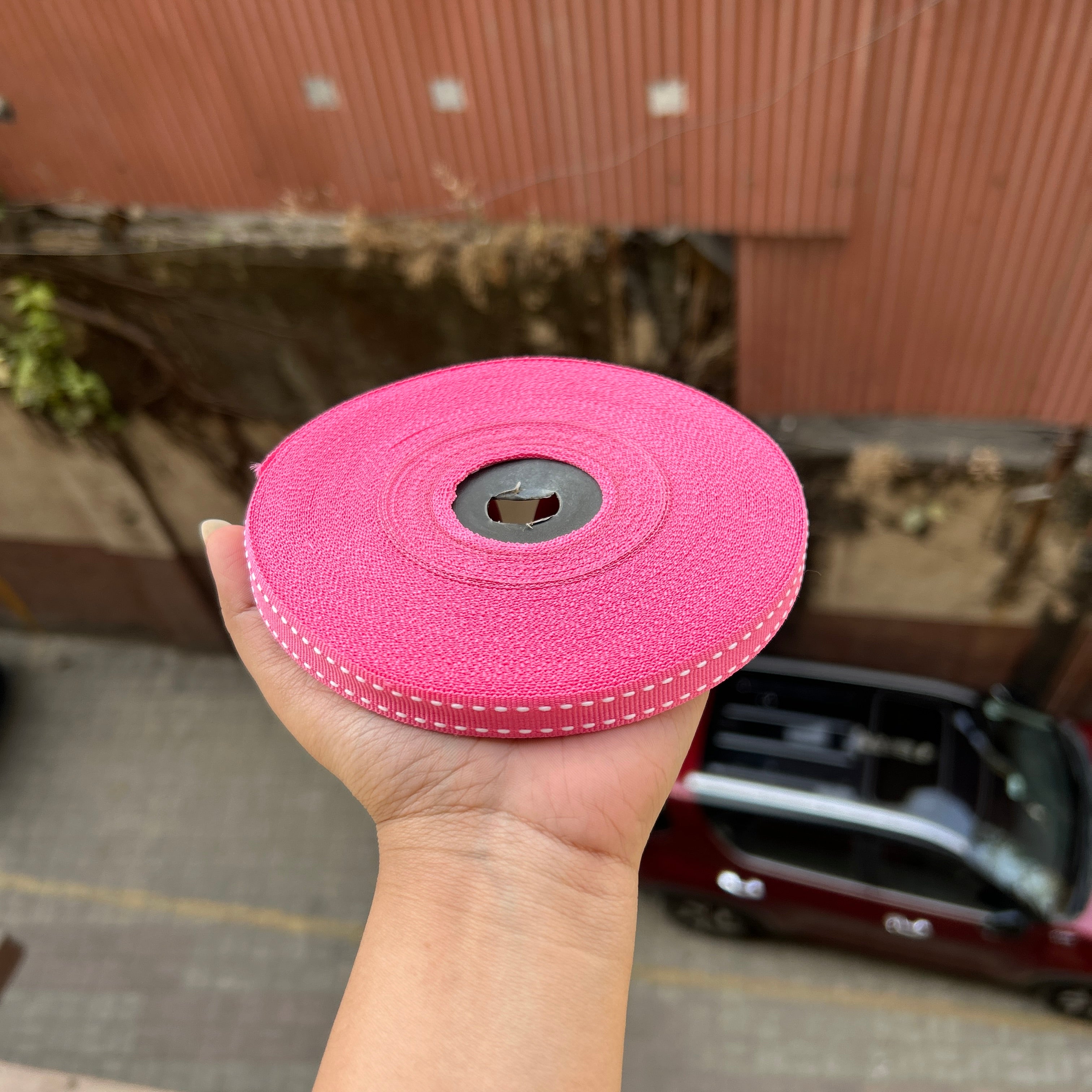 Korean Stitch Ribbon Roll Pink