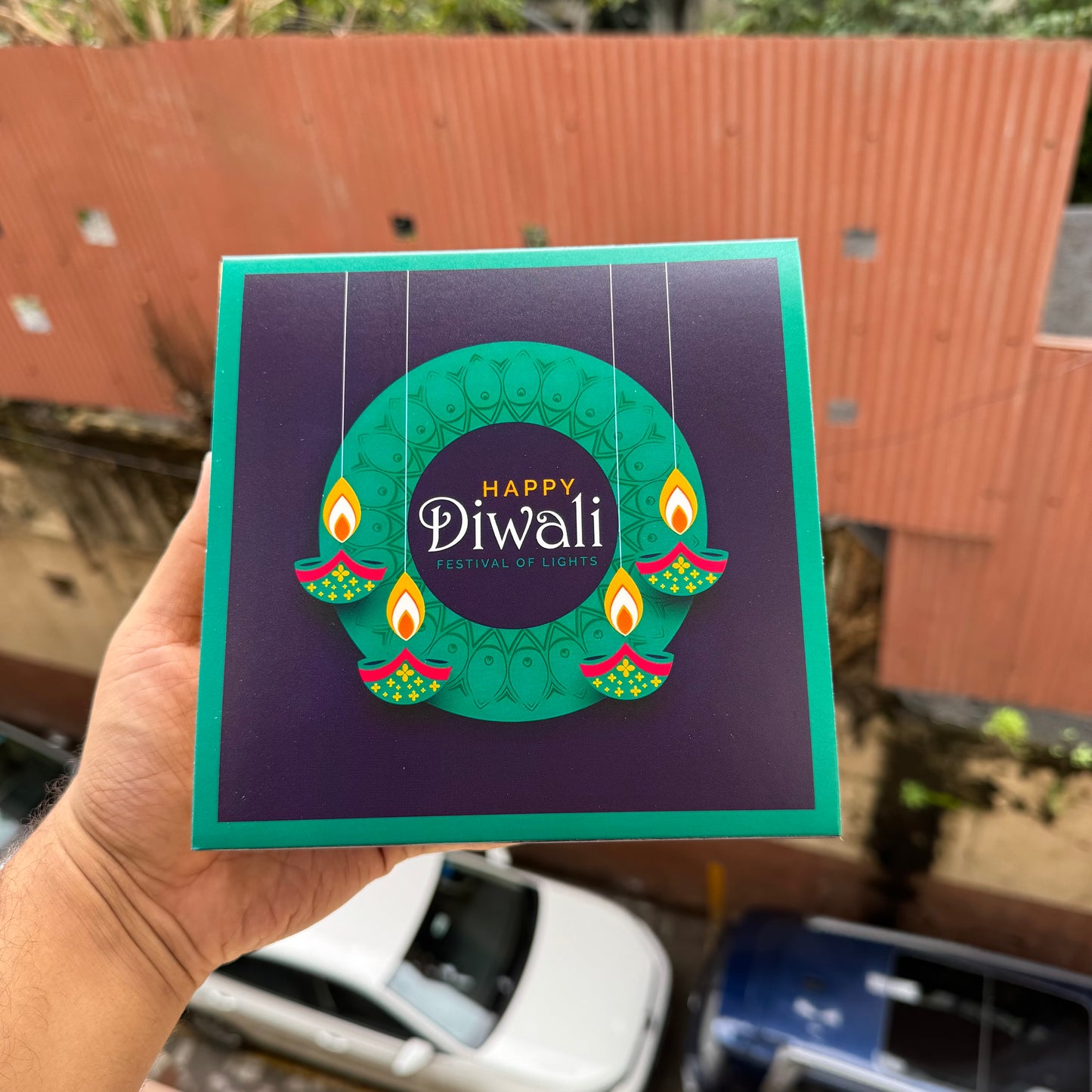 Diwali Slider Box - 9 Cavity - For Chocolates / Candles / Truffles / Brownies / Mithai’s & More (10pc)