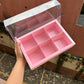 Pink 6 Brownie / Dry-fruit Partition Box (10pc)