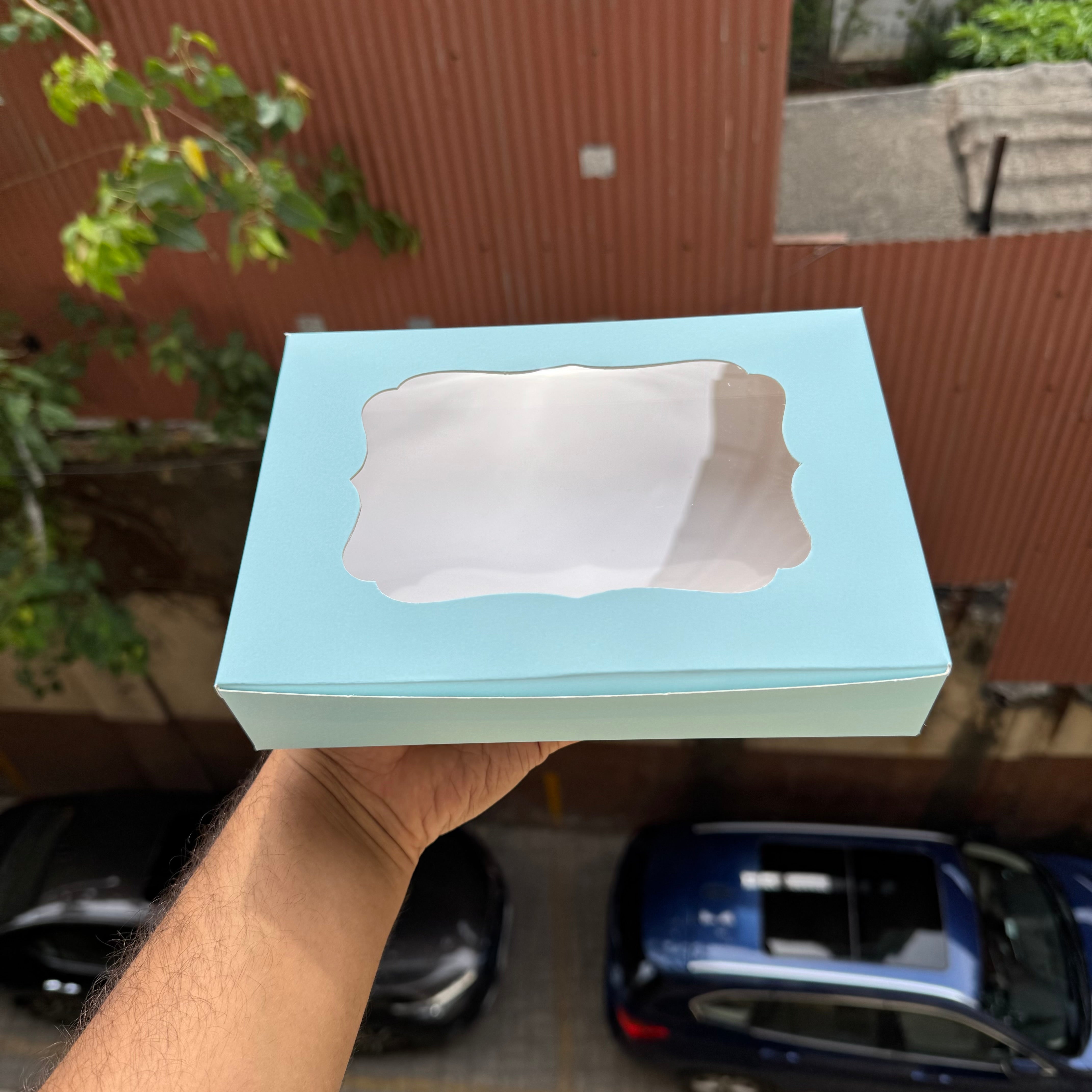 Pastel Sky Blue 6 Brownie Box (10pc)