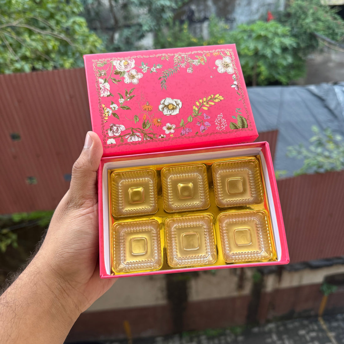 Rigid Top Bottom Box 1pc | Pastel Marigold - With Cavity